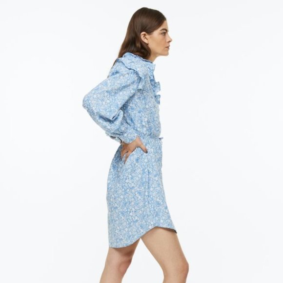 H&M Ruffle Floral Printed Shirt Dress - Picture 5 of 5